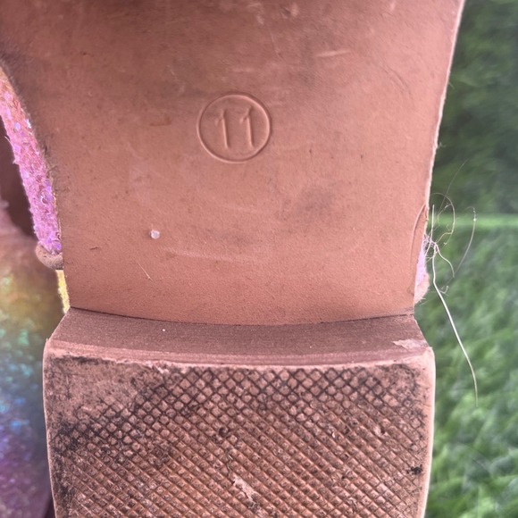 Girls Rainbow Glitter Western Boots Cottagecore Fairycore Cowboy Size 11 🌈✨ - Picture 3 of 8